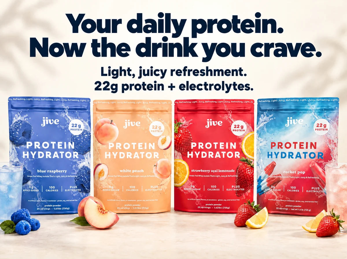 Your daily protein. Now the drink you crave. Light, juicy refreshment. 22g protein plus electrolytes. All four Protein Hydrator flavors with iced drinks.